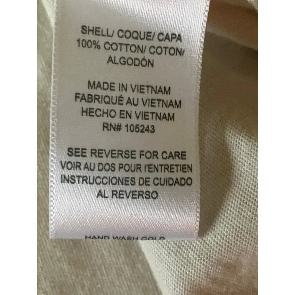 Bobeau Collection 100% Cotton Beige Blouse Top Sleeveless Size M - Picture 5 of 14